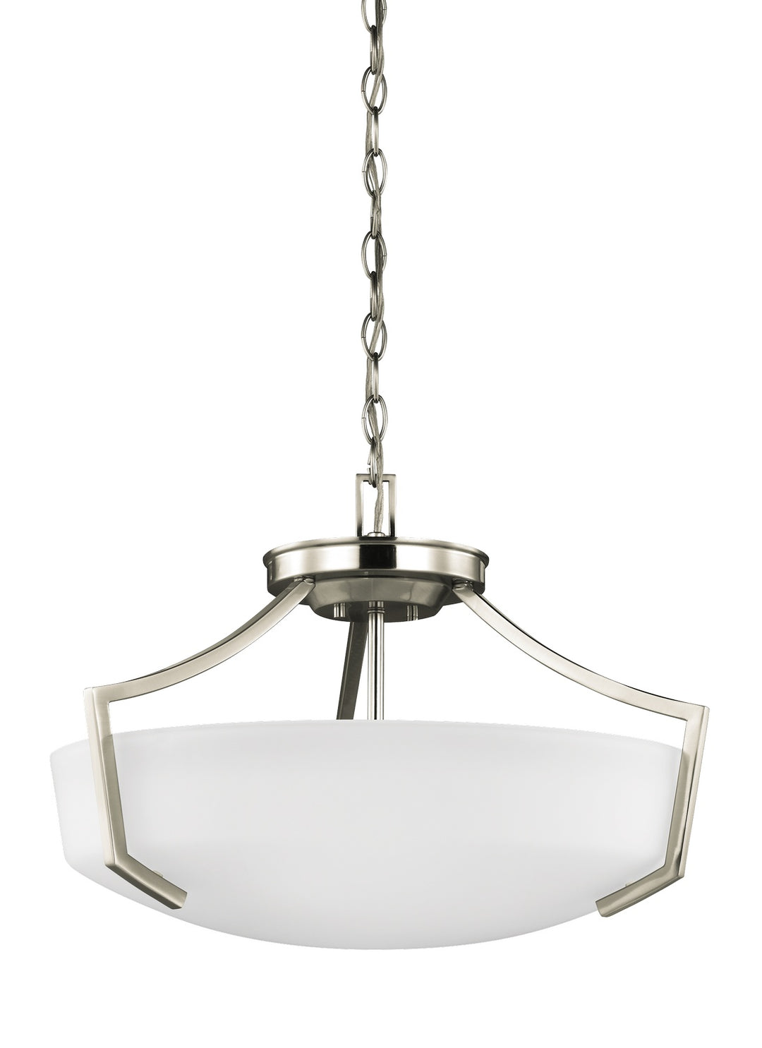 Generation Lighting Canada - 7724503-962 - Three Light Semi-Flush Convertible Pendant - Hanford - Brushed Nickel