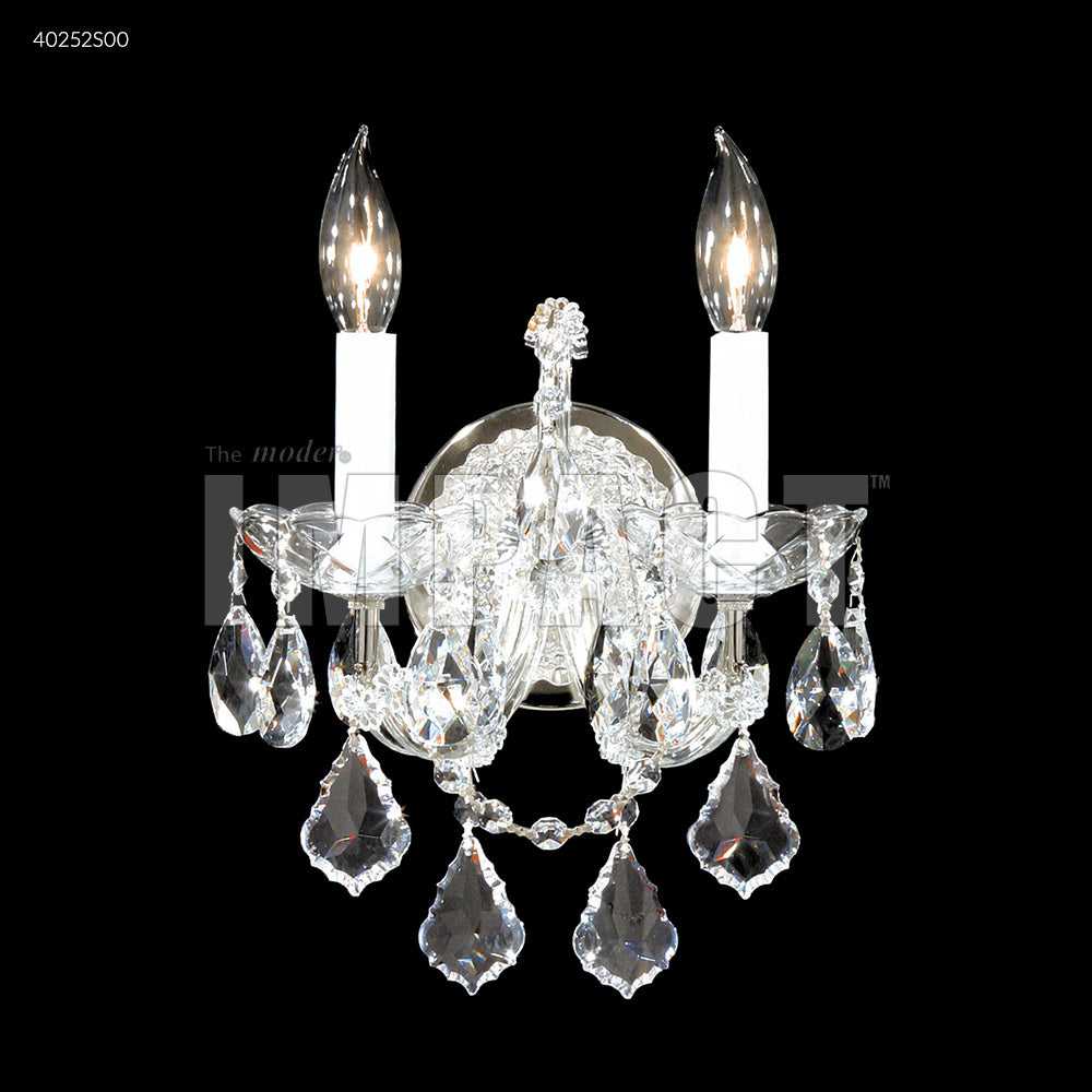 Maria Theresa Two Light Wall Sconce in Silver James R. Moder Canada