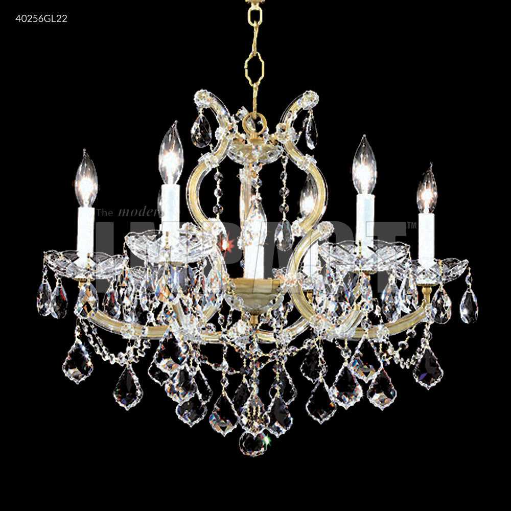 Maria Theresa Seven Light Chandelier in Gold Lustre James R. Moder Canada