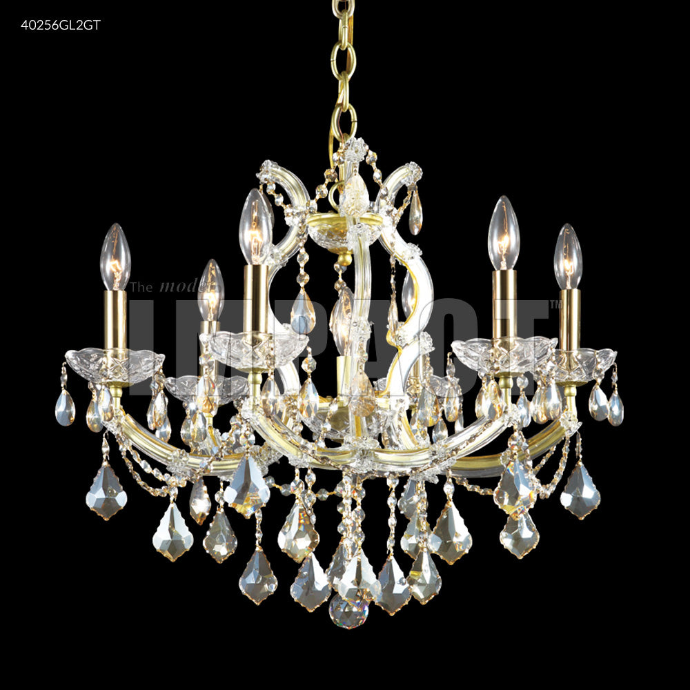 James R. Moder Canada - 40256GL2GT - Seven Light Chandelier - Maria Theresa - Gold Lustre