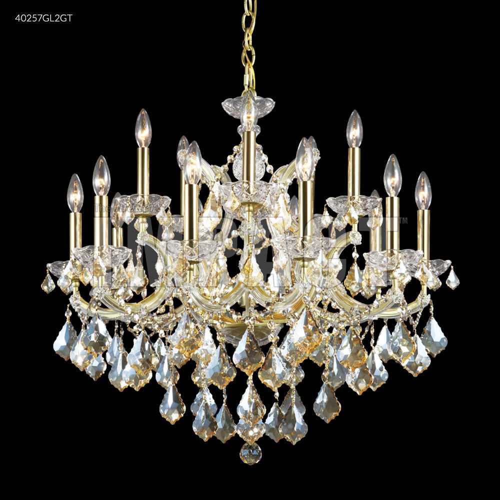 Maria Theresa 16 Light Chandelier in Gold Lustre James R. Moder Canada