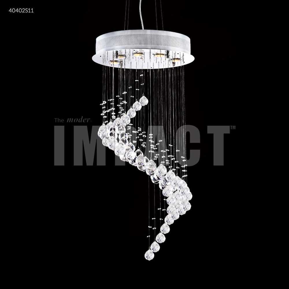 Crystal Rain Five Light Chandelier in Silver James R. Moder Canada