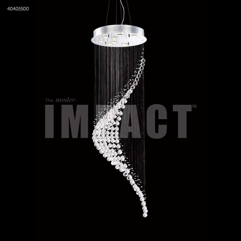 Crystal Rain Eight Light Chandelier in Silver James R. Moder Canada