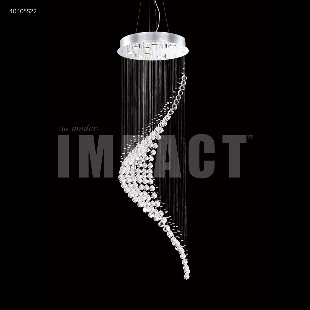 James R. Moder Canada - 40405S22 - Eight Light Chandelier - Crystal Rain - Silver