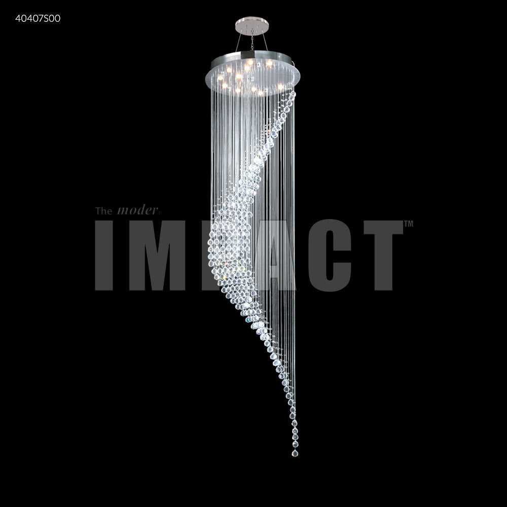Crystal Rain 11 Light Chandelier in Silver James R. Moder Canada