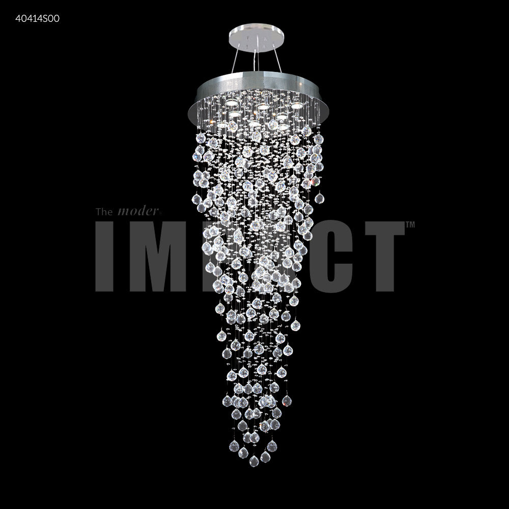 James R. Moder Canada - 40414S00 - Eight Light Chandelier - Crystal Rain - Silver
