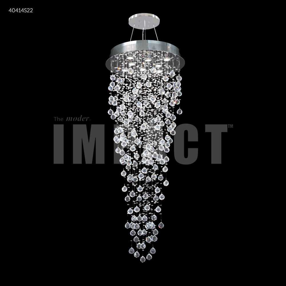 Crystal Rain Eight Light Chandelier in Silver James R. Moder Canada