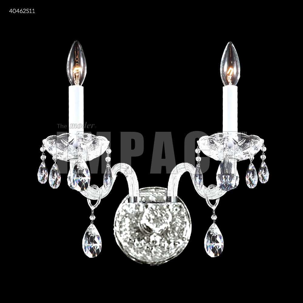 Palace Ice Two Light Wall Sconce in Silver James R. Moder Canada