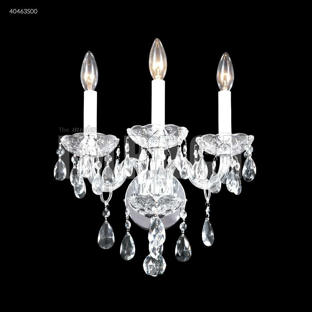 Palace Ice Three Light Wall Sconce in Silver James R. Moder Canada