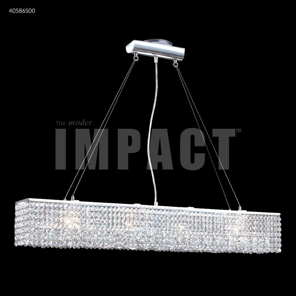 Contemporary Four Light Chandelier in Silver James R. Moder Canada