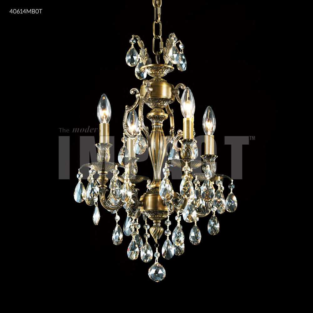 Brindisi Four Light Chandelier in Monaco Bronze James R. Moder Canada