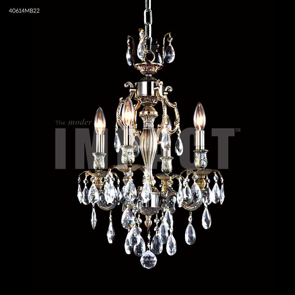 Brindisi Four Light Chandelier in Monaco Bronze James R. Moder Canada