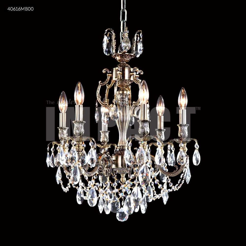 Brindisi Six Light Chandelier in Monaco Bronze James R. Moder Canada