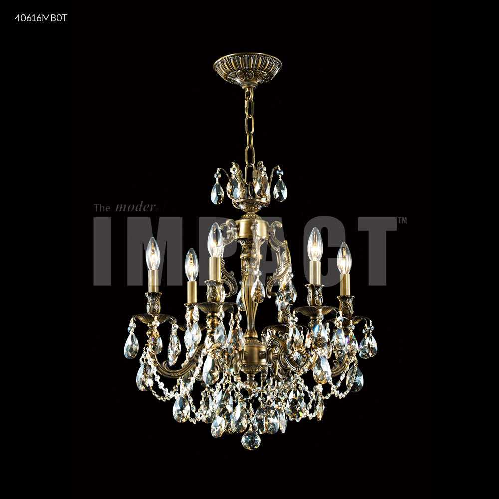 Brindisi Six Light Chandelier in Monaco Bronze James R. Moder Canada