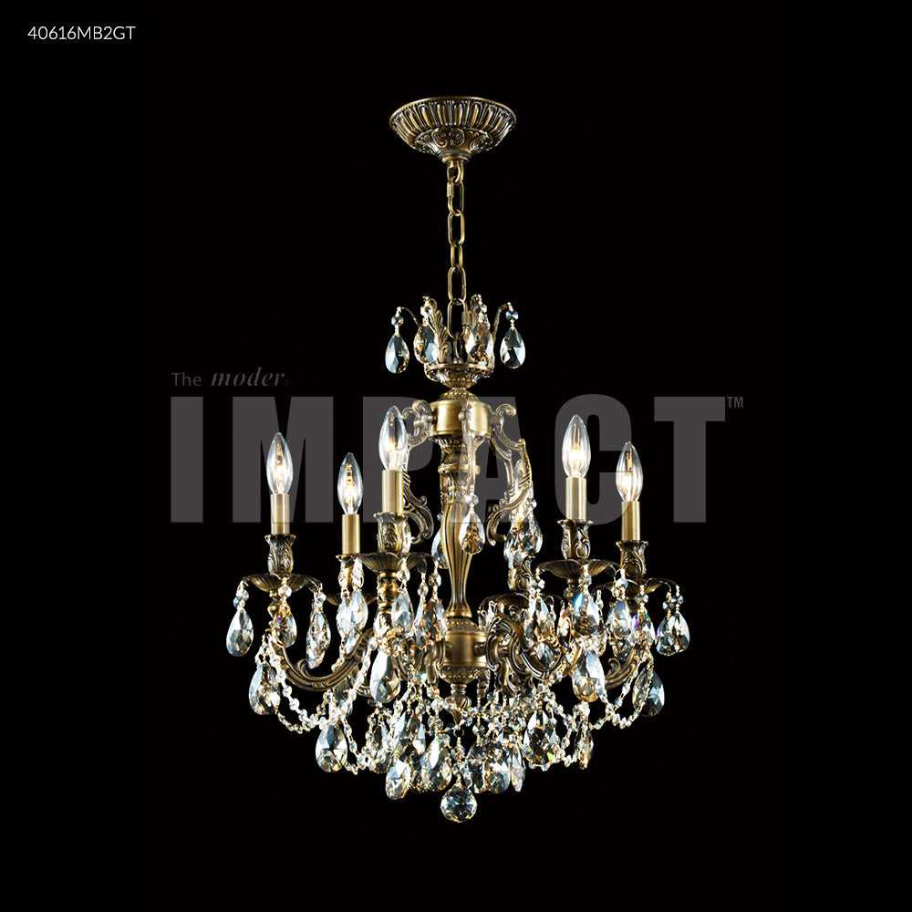 Brindisi Six Light Chandelier in Monaco Bronze James R. Moder Canada
