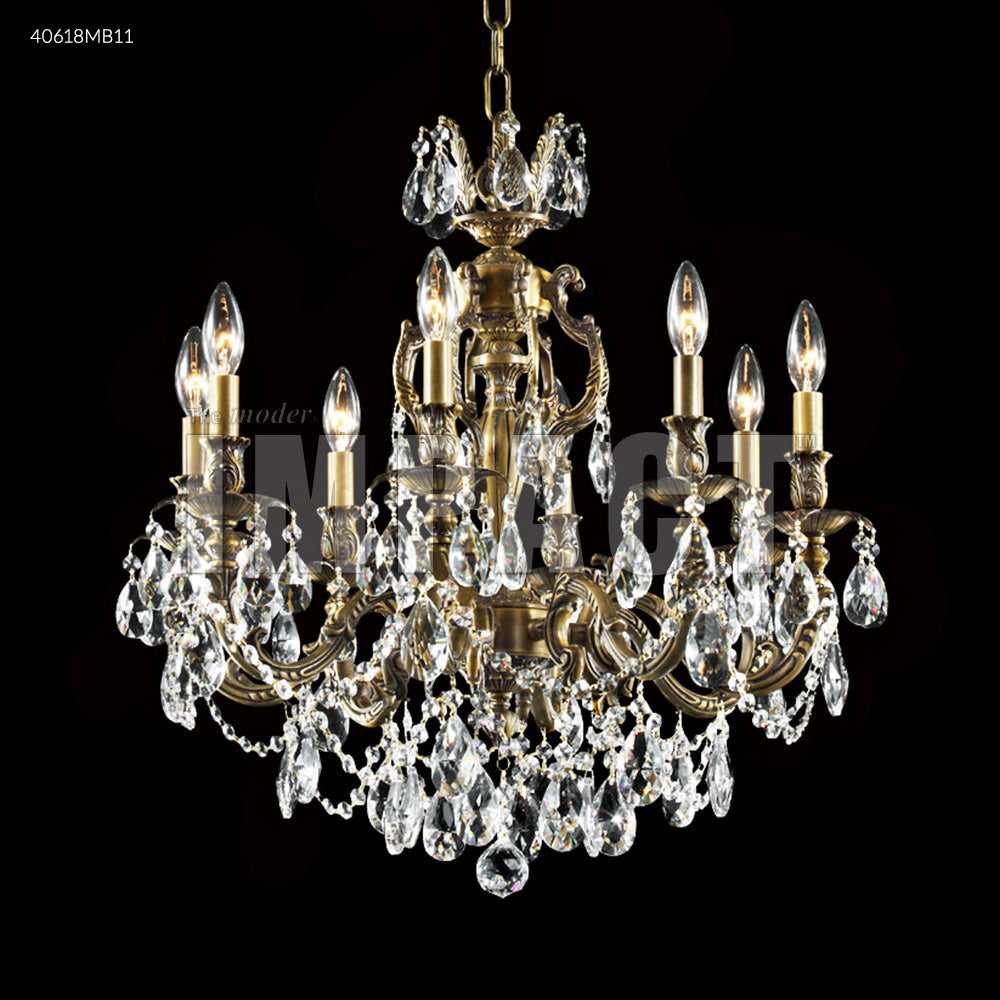 Brindisi Eight Light Chandelier in Monaco Bronze James R. Moder Canada