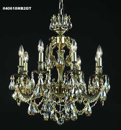 Brindisi Eight Light Chandelier in Monaco Bronze James R. Moder Canada