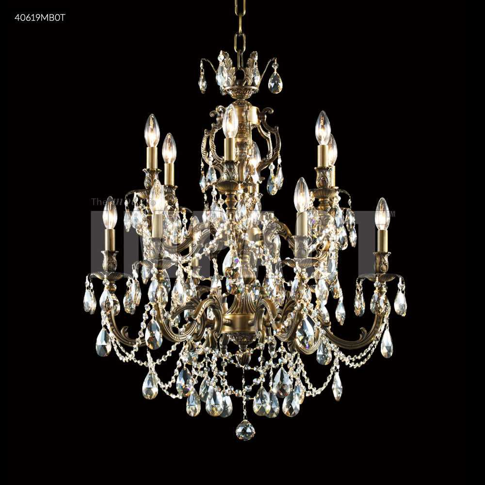Brindisi 12 Light Chandelier in Monaco Bronze James R. Moder Canada