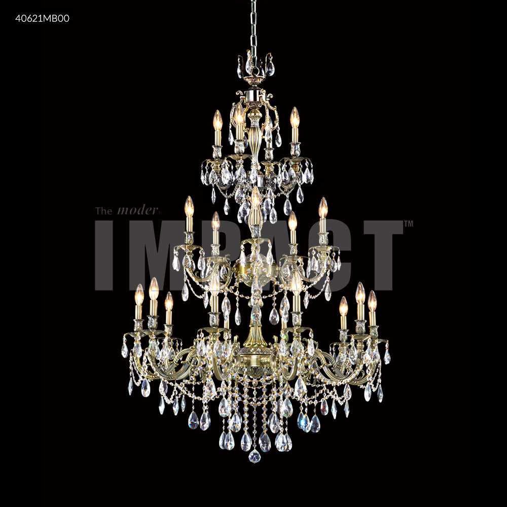 Brindisi 20 Light Chandelier in Monaco Bronze James R. Moder Canada