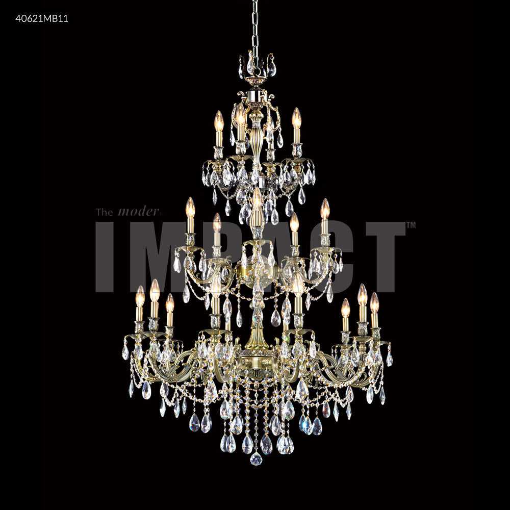 Brindisi 20 Light Chandelier in Monaco Bronze James R. Moder Canada