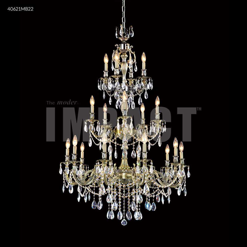 Brindisi 20 Light Chandelier in Monaco Bronze James R. Moder Canada