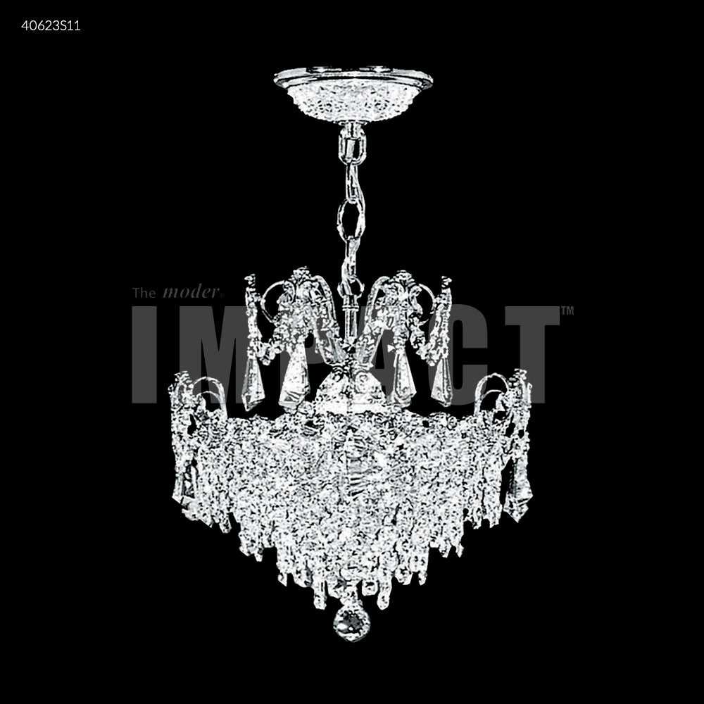 Mini Crystal Chandelier Three Light Chandelier in Silver James R. Moder Canada