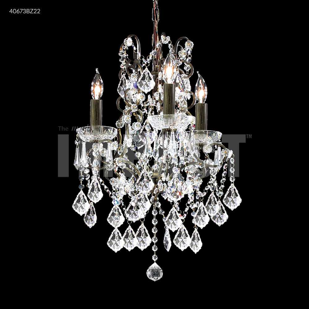 Charleston Three Light Chandelier in Bronze James R. Moder Canada