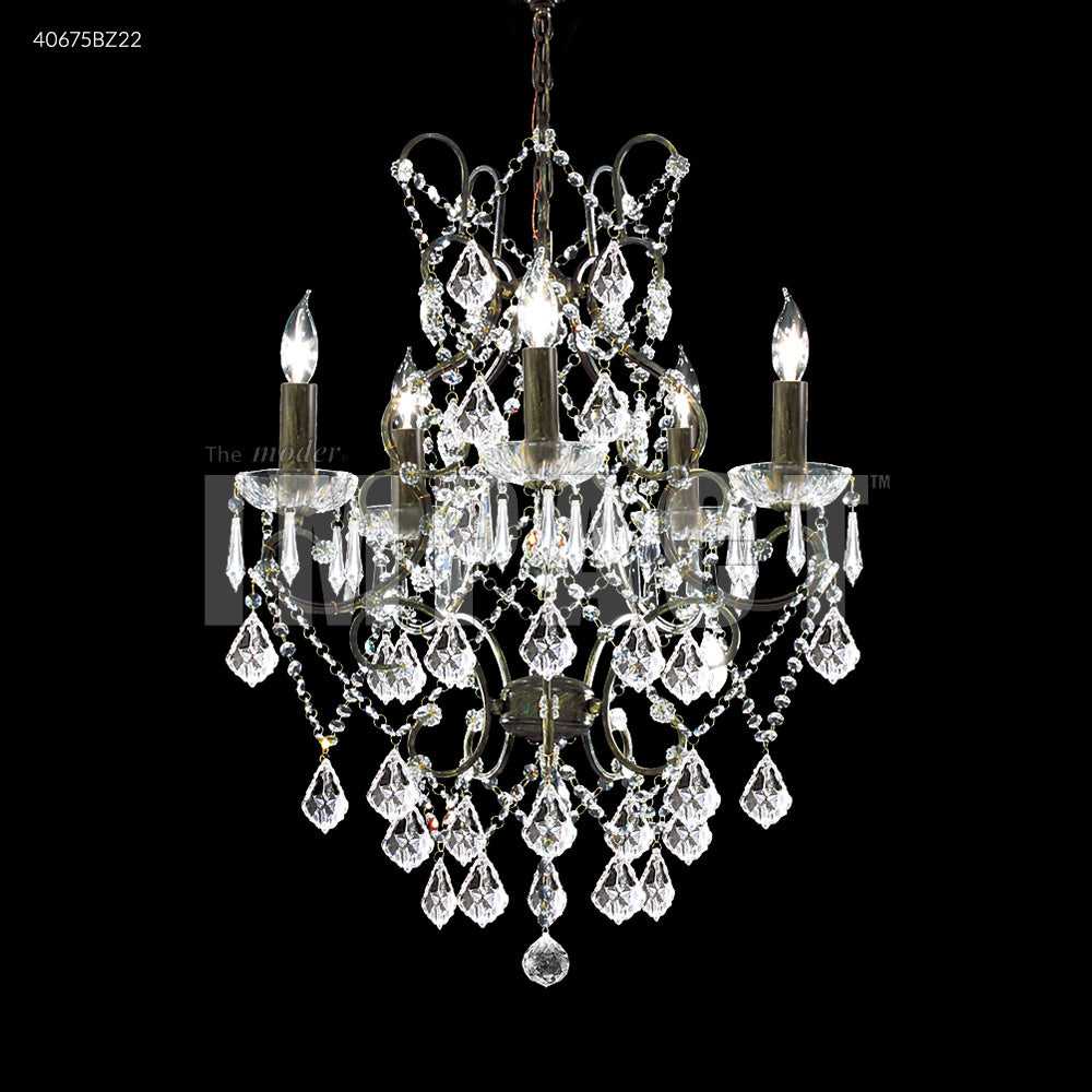 Charleston Five Light Chandelier in Bronze James R. Moder Canada