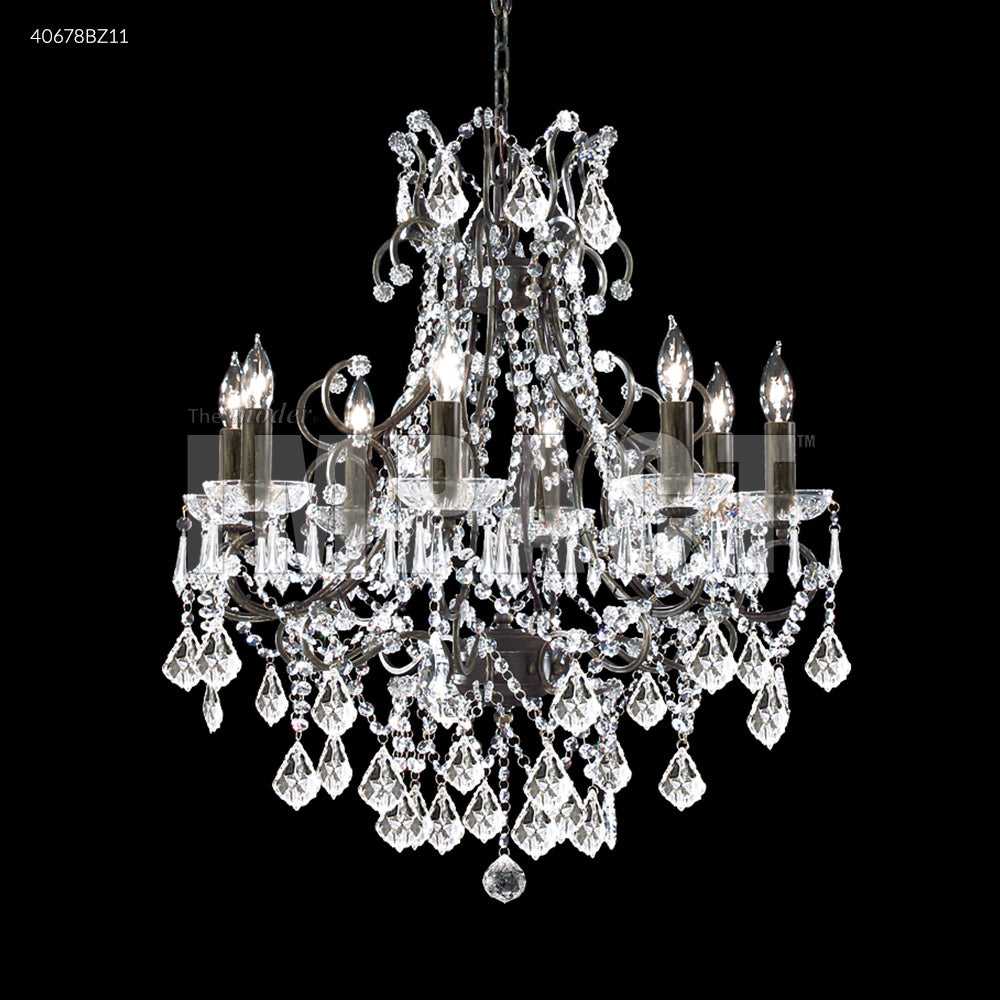 Charleston Eight Light Chandelier in Bronze James R. Moder Canada
