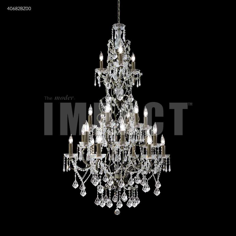 Charleston 21 Light Chandelier in Bronze James R. Moder Canada