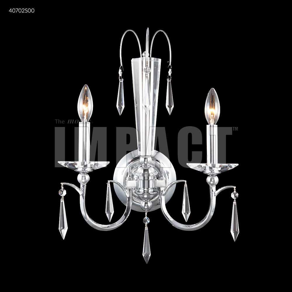 Contemporary Two Light Wall Sconce in Silver James R. Moder Canada