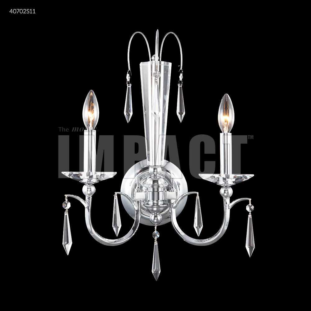 Contemporary Two Light Wall Sconce in Silver James R. Moder Canada