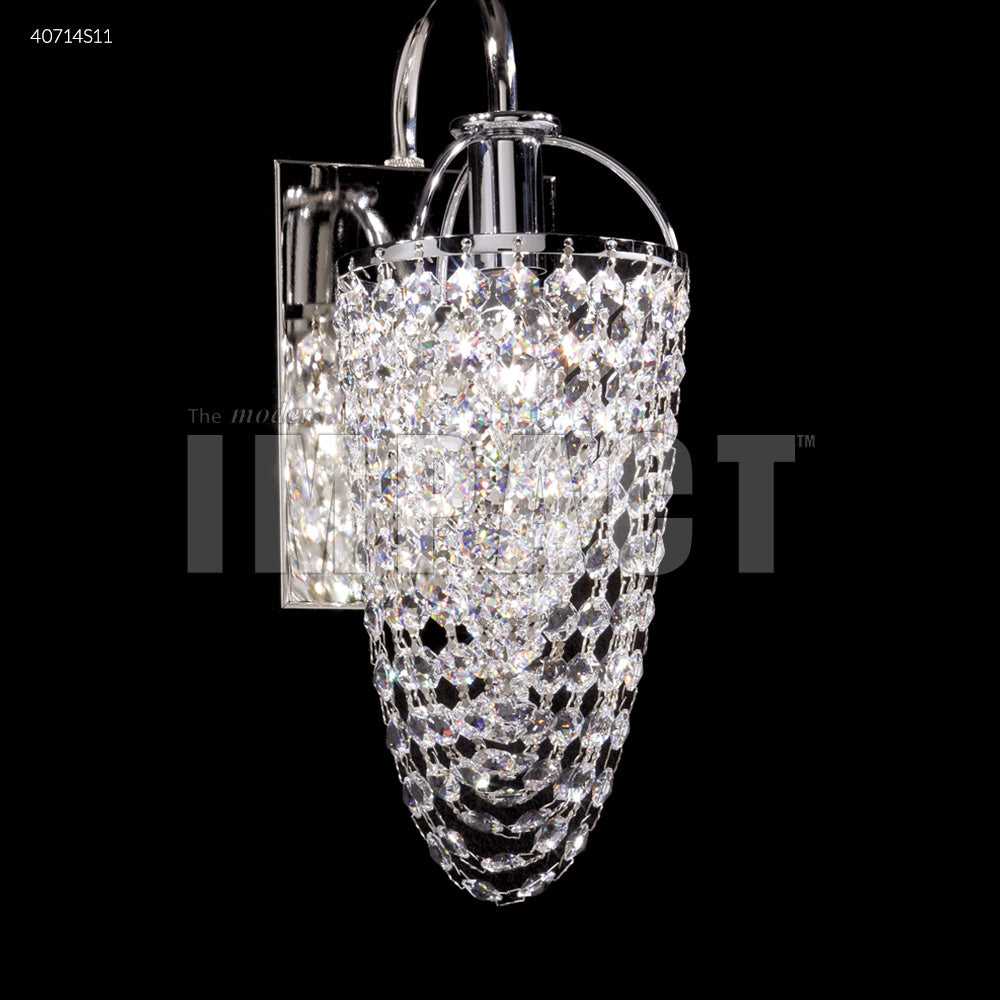 Contemporary One Light Wall Sconce in Silver James R. Moder Canada