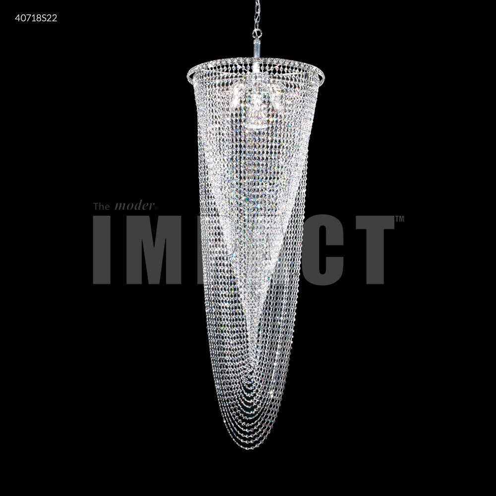 Contemporary Nine Light Chandelier in Silver James R. Moder Canada