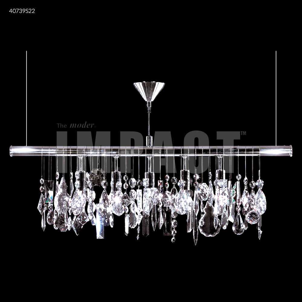 Contemporary Five Light Chandelier in Silver James R. Moder Canada