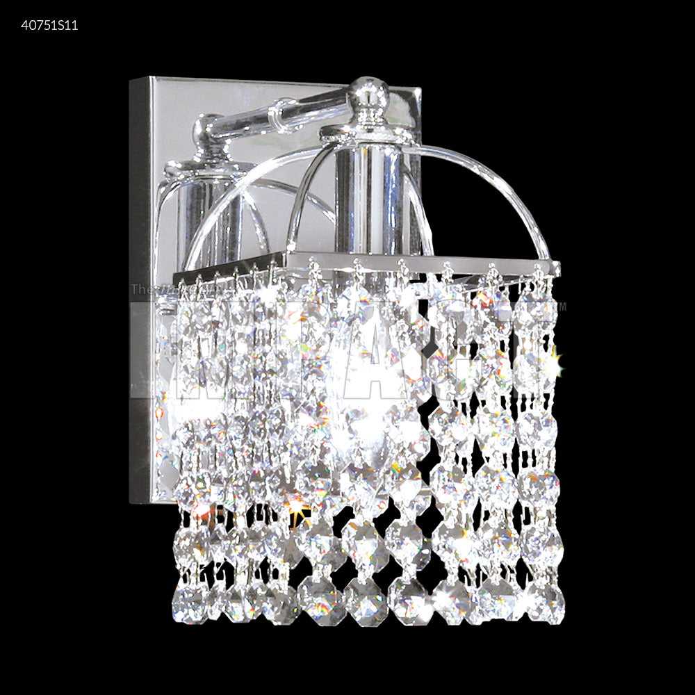 Contemporary One Light Wall Sconce in Silver James R. Moder Canada