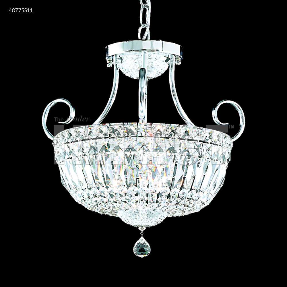 Mini Crystal Chandelier Three Light Mini Pendant in Silver James R. Moder Canada