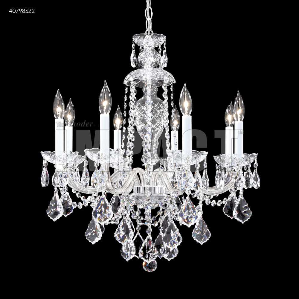 Palace Ice Eight Light Chandelier in Silver James R. Moder Canada