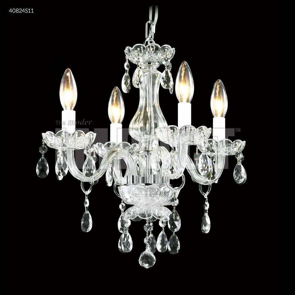 Mini Crystal Chandelier Four Light Chandelier in Silver James R. Moder Canada