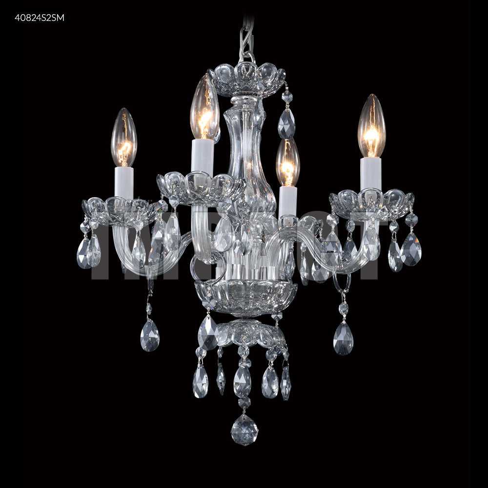 Mini Crystal Chandelier Four Light Chandelier in Silver James R. Moder Canada
