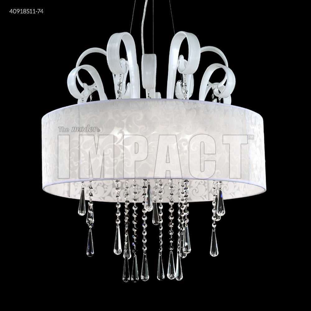 Contemporary Eight Light Chandelier in Silver James R. Moder Canada