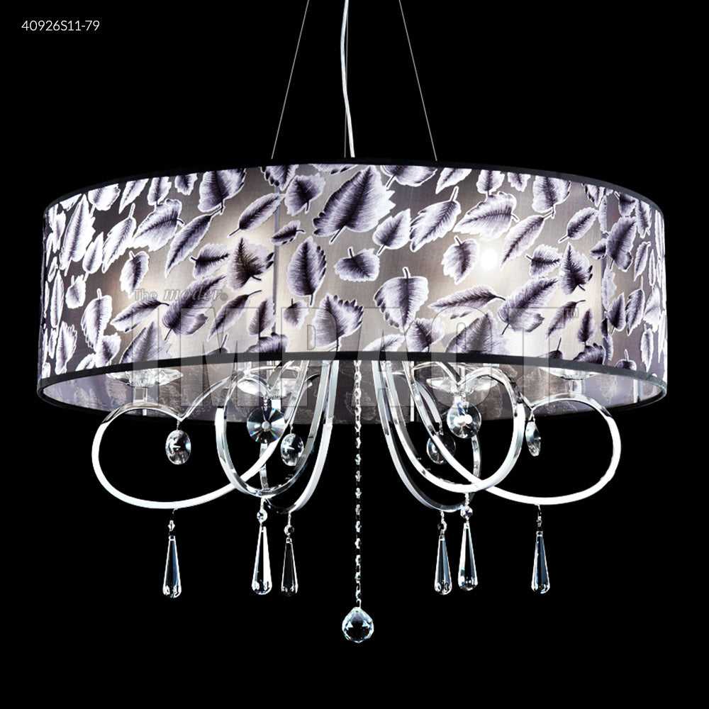 Contemporary Six Light Chandelier in Silver James R. Moder Canada