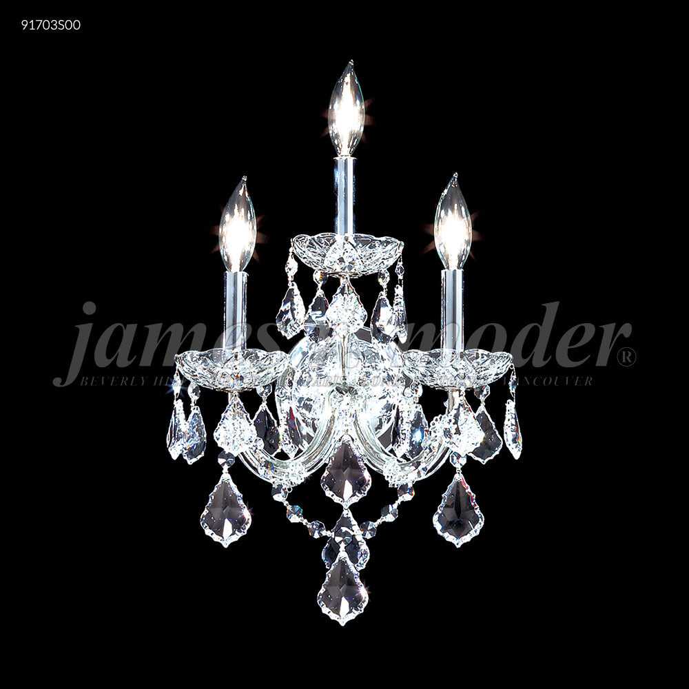 Maria Theresa Grand Three Light Wall Sconce in Silver James R. Moder Canada
