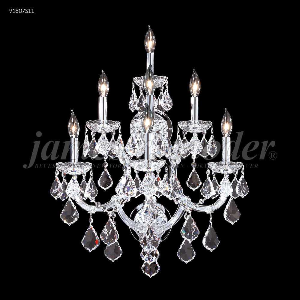Maria Theresa Grand Seven Light Wall Sconce in Silver James R. Moder Canada