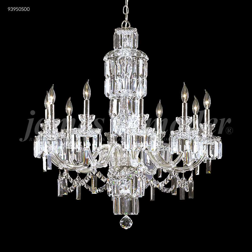 Buckingham Ten Light Chandelier in Silver James R. Moder Canada