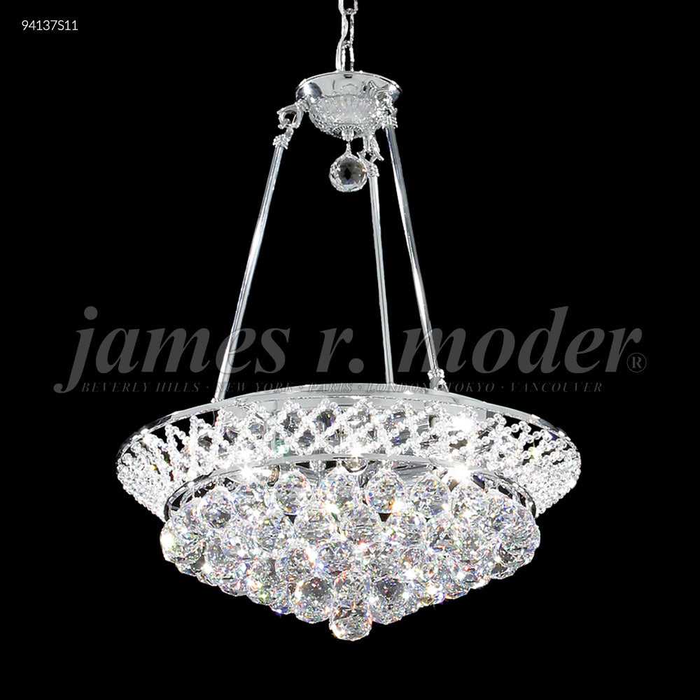 Jacqueline Four Light Chandelier in Silver James R. Moder Canada