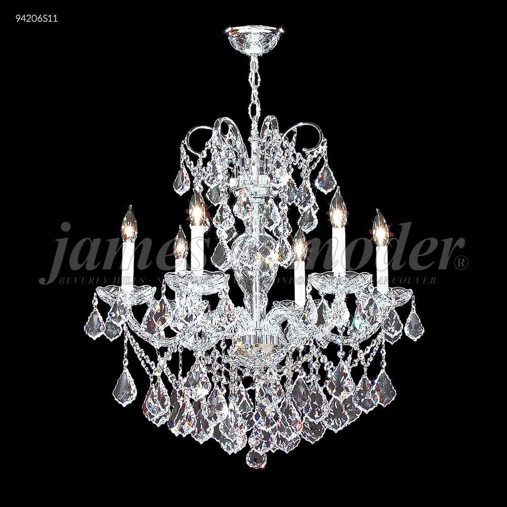 Vienna Six Light Chandelier in Silver James R. Moder Canada