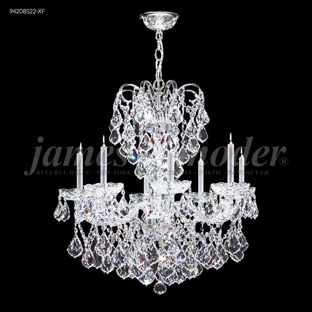 Vienna Eight Light Chandelier in Silver James R. Moder Canada