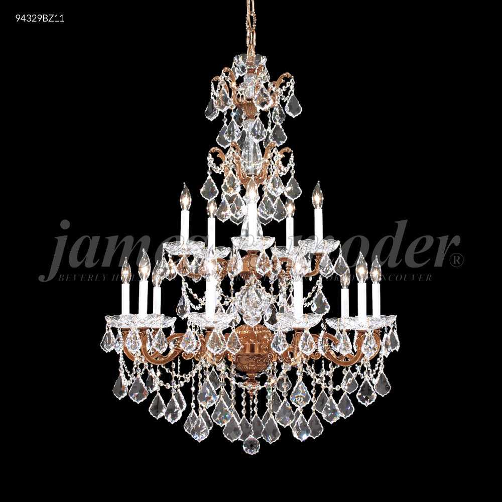Madrid Cast Brass 15 Light Chandelier in Bronze James R. Moder Canada