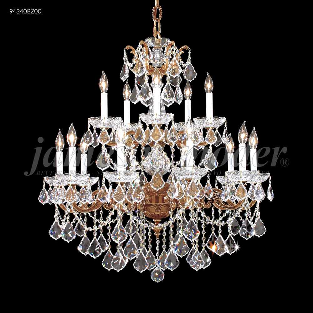 Madrid Cast Brass 15 Light Chandelier in Bronze James R. Moder Canada